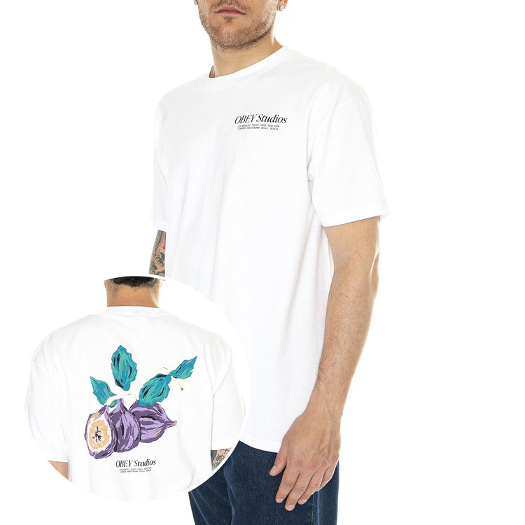 Obey Studios Classic Tee White - Maglietta Girocollo Uomo Bianca 165263772-WHT  OBEY 