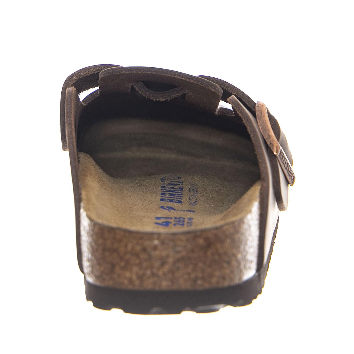 Boston BS Habana Suede Leather Brown -- Sandali Uomo Marroni 0159713 . BIRKENSTOCK 