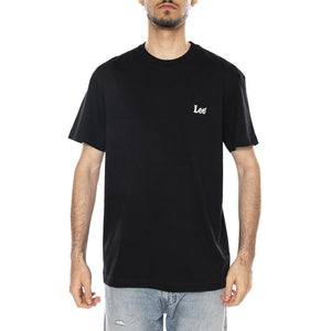 SS SMALL LOGO TEE BLACK - Maglietta Girocollo Uomo Nera 112376492 BLK LEE 