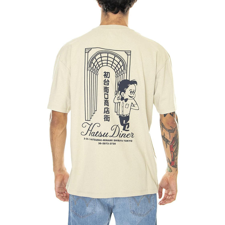 Hatsu Diner Ts Abbey Stone - Maglietta Girocollo Uomo Verde I031130.1AN.67.-1AN.67  EDWIN 