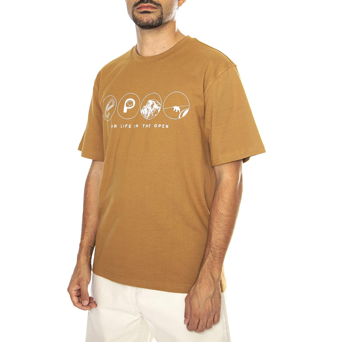 Multi Symbols T-Shirt Chipmunk - Maglietta Girocollo Uomo Marrone PFD0332-F58  PENFIELD 