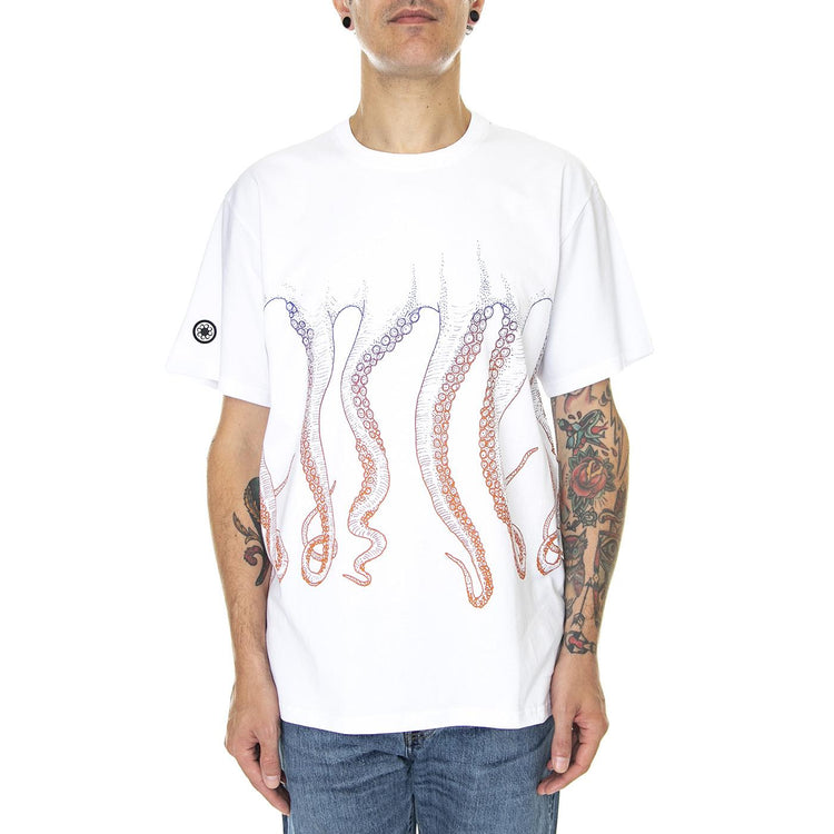Octopus Gradient Tee White - Maglietta Girocollo Uomo Bianca 22WOTS13-WHITE  OCTOPUS 