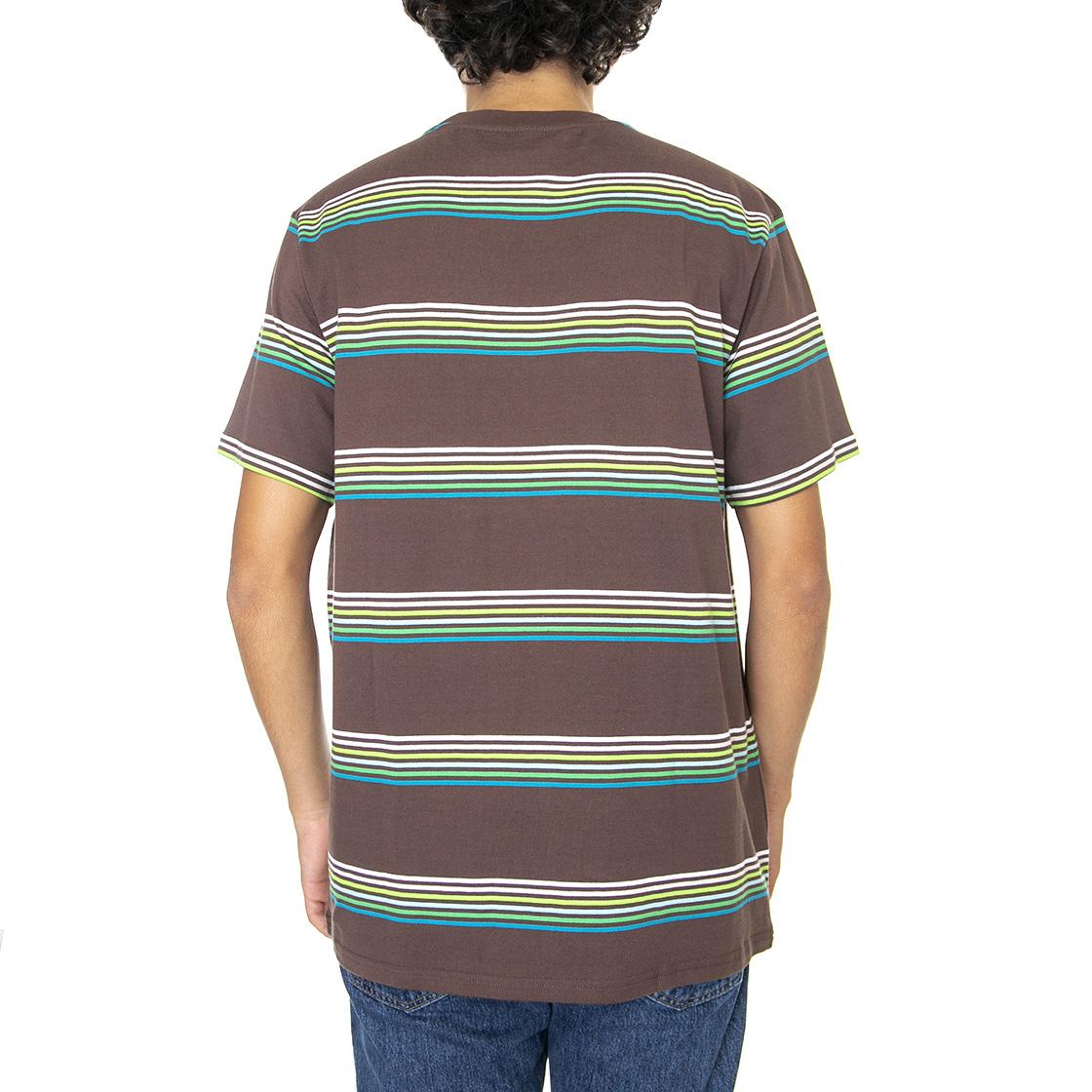 Bolinas Stripes - Maglietta Girocollo Uomo Marrone / Multi KN00367-BROWN  HUF 