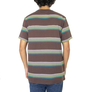 Bolinas Stripes - Maglietta Girocollo Uomo Marrone / Multi KN00367-BROWN  HUF 