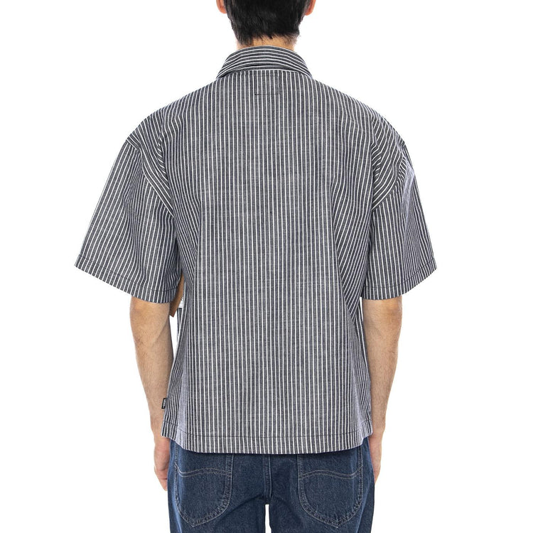 Raw Instinct Shirt Navy -- Camicia Maniche Corte con Zip Blu VN000R97 D3A1 VANS 