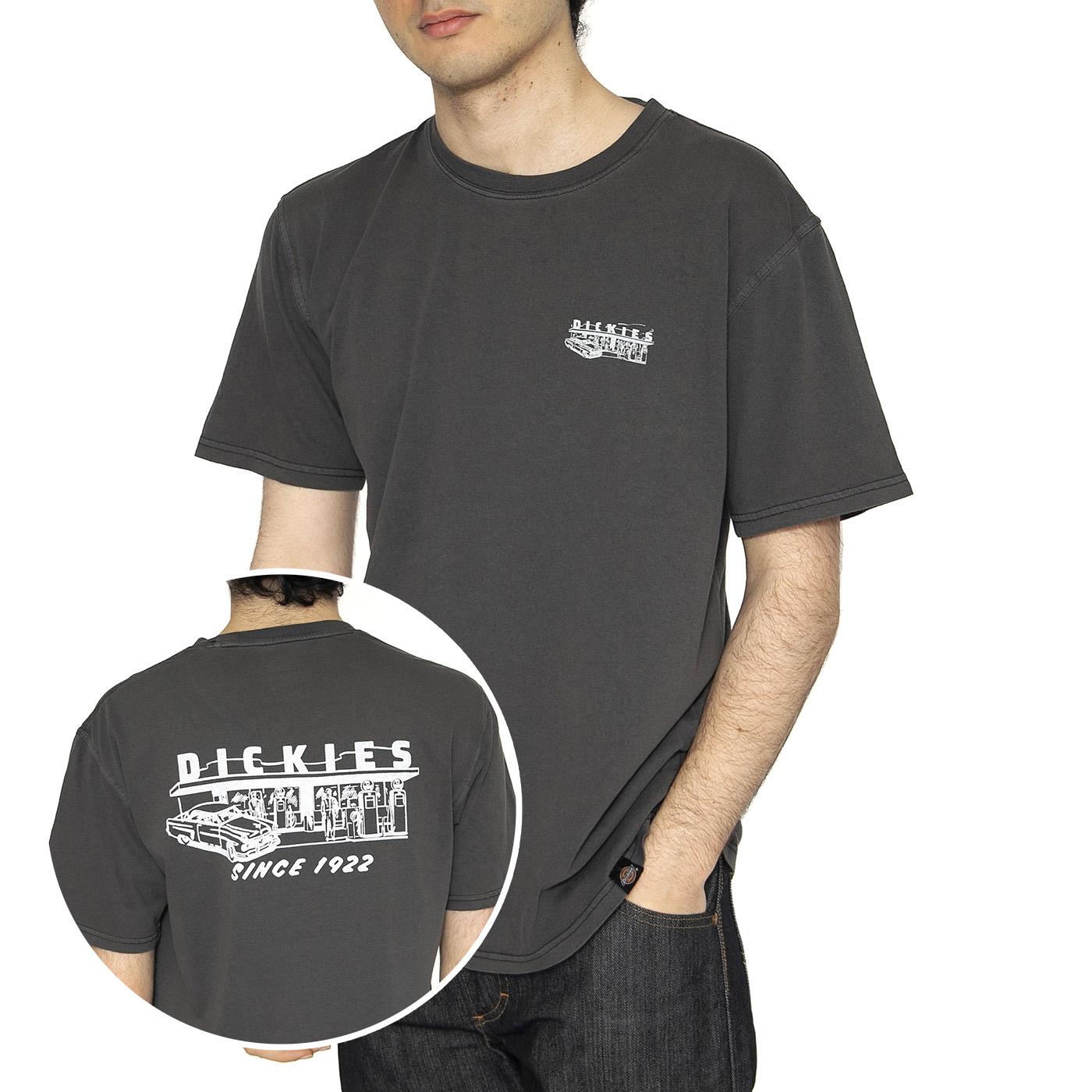 SS Station SS Tee Black - Maglietta Girocollo Uomo Nera DK0A4Z8XBLK1  DICKIES 