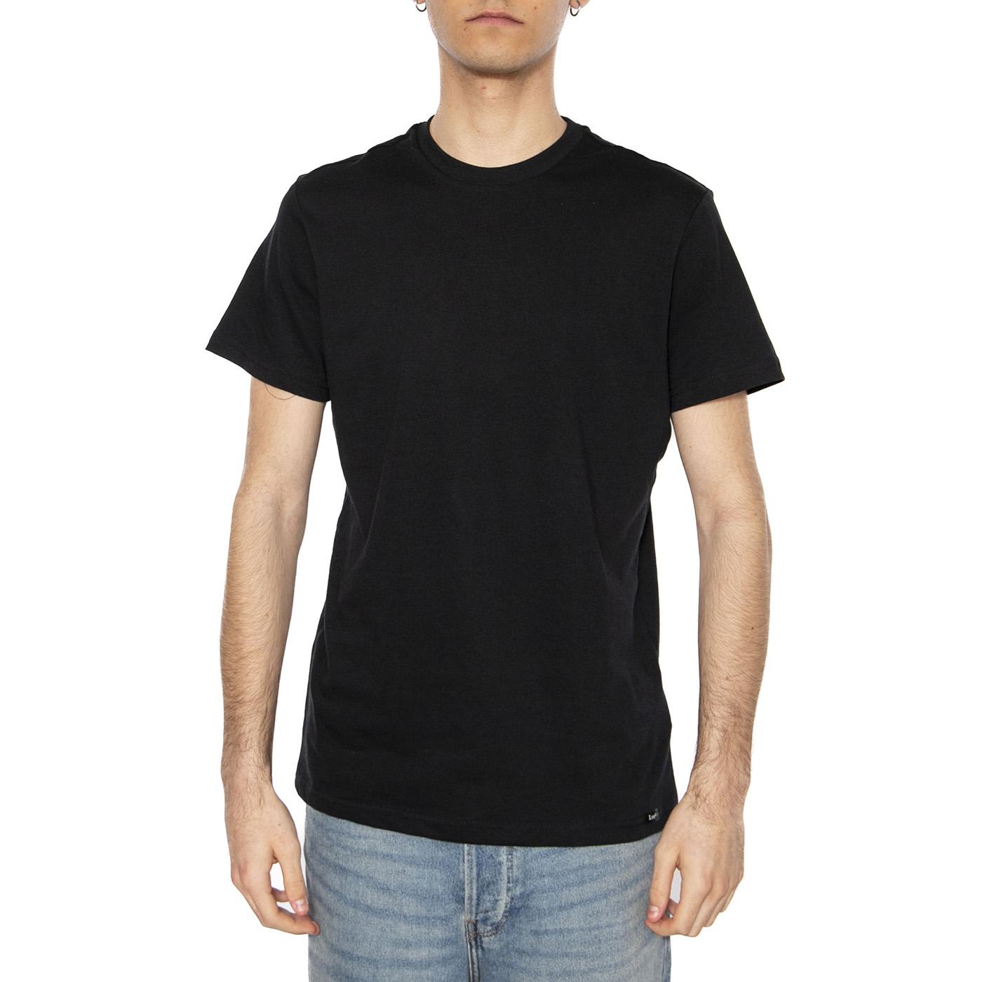 Twin Pack Crew Black - Maglietta Girocollo Uomo Nera 112117012  LEE 