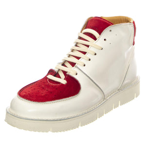 Considered White Red - Scarpe Stringate Profilo Alto Donna Bianche OGSCONSIDERED-WHTRED  ORIGINAL GRADE 
