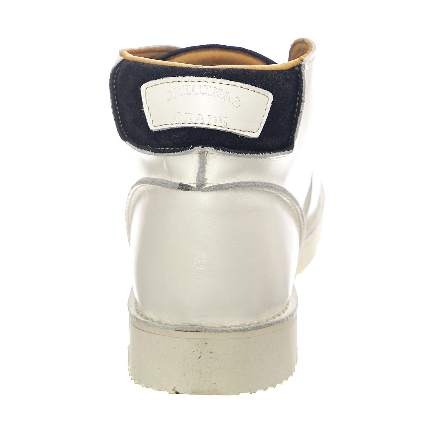 Considered White Navy - Scarpe Stringate Profilo Alto Uomo Bianche OGSCONSIDERED-WHTNVY  ORIGINAL GRADE 