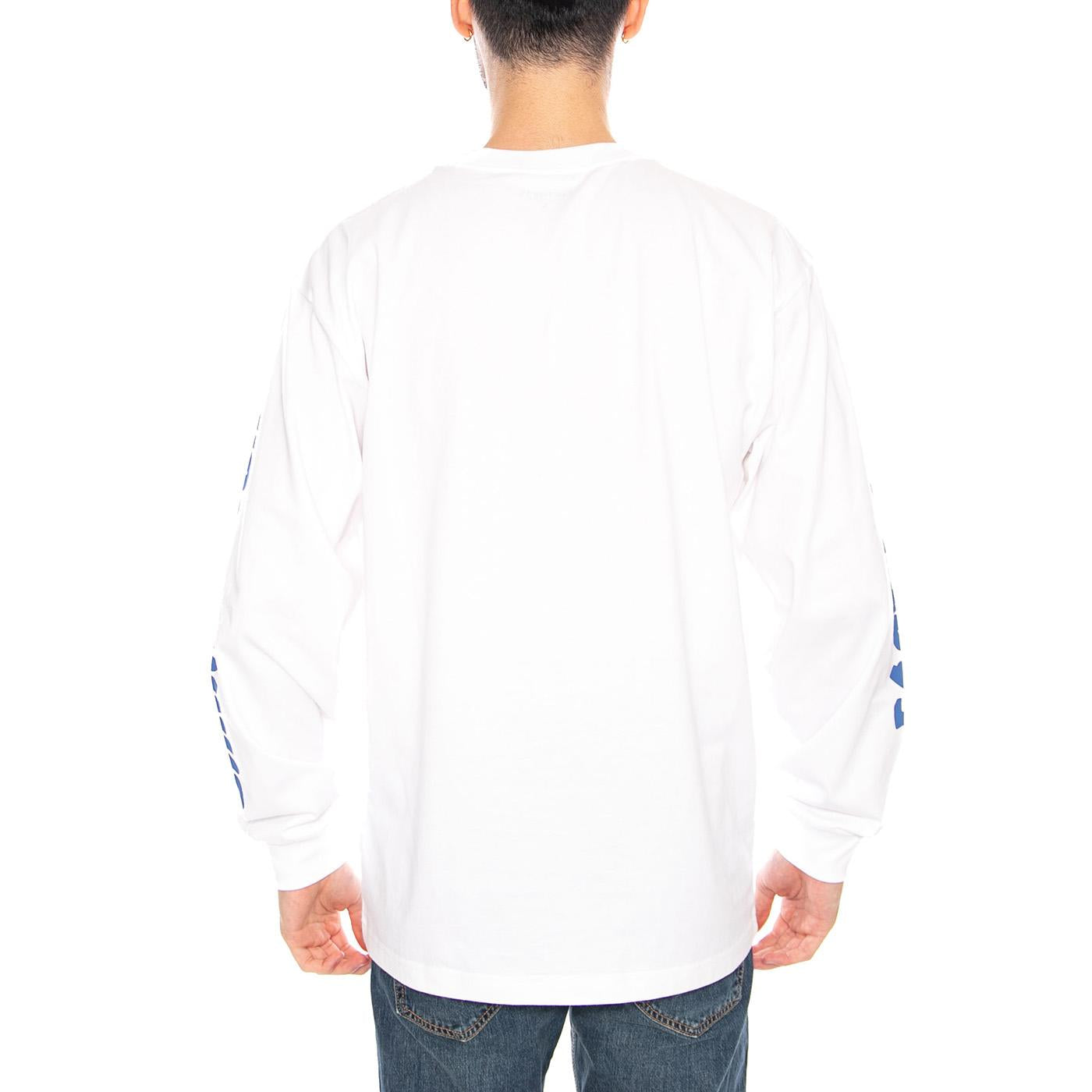 L/S Cold Drinks T-Shirt White - Maglietta Girocollo Maniche Lunghe Uomo Bianca I036216 02XX CARHARTT WIP 