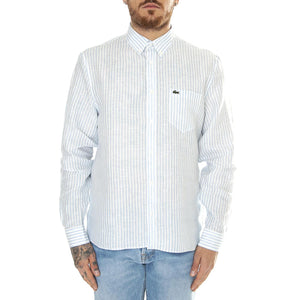 Camicia M/L E7B Blue Shirt / Multi - Camicia Uomo Blu / Multicolore CH6985-E7B  LACOSTE 