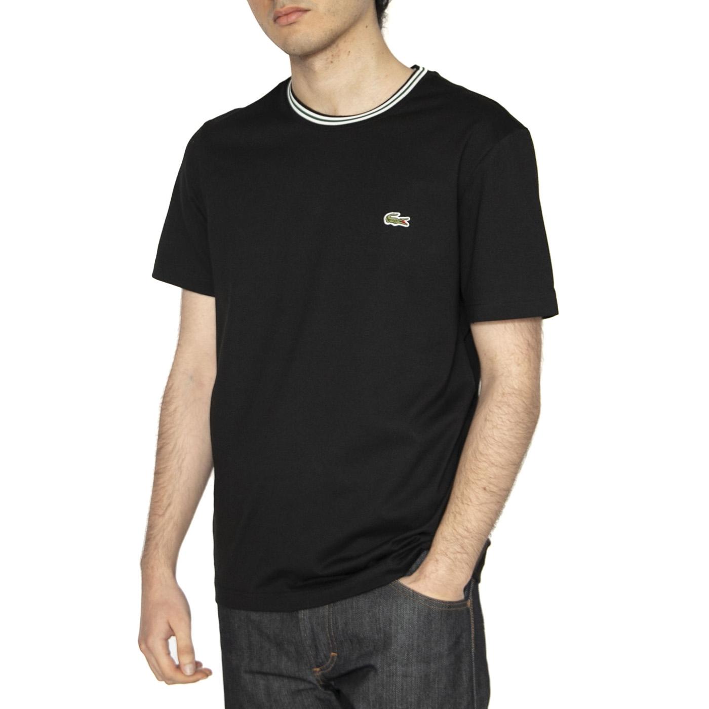 T-Shirt 031 Black - Maglietta Girocollo Uomo Nera TH9903-031  LACOSTE 